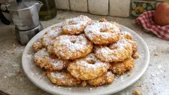 Frittelle di mela senza glutine: pastella di riso croccante e cuore morbido al limone