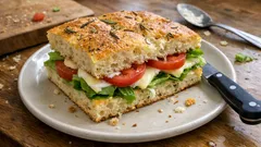 Focaccia alta e soffice da farcire: l’impasto semplice che regge ogni ripieno