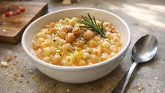 Pasta e ceci cremosa al rosmarino: il trucco per legarla senza panna