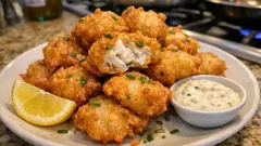 Frittelle di baccalà croccanti: pastella con acqua ghiacciata e farina di riso