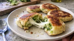 Focaccine di broccoli e patate in padella: dorate fuori e filanti dentro