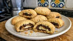 Biscotti ripieni ai datteri: frolla al miele senza burro, morbidi dentro e fragranti fuori