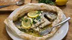 Orata al cartoccio al forno: succosa e profumata con limone, erbe e vino bianco